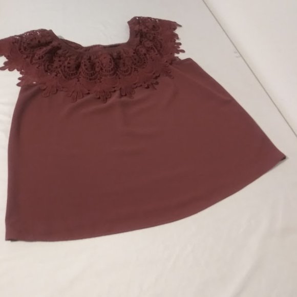 Wishful women's size 1X mulberry sleeveless blouse - Picture 8 of 15